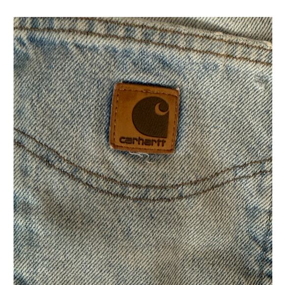 Carhartt Jeans Mens 40x32 Lightwash Distressed Workwear Dungarees Tradiontal Fit - Picture 9 of 9